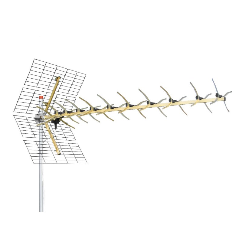 Amplificatore Esterno OFFEL Larga Banda 12V | Serie LB 28-340R, 2 Ingressi Con Trimmer, Per Segnali DTT E UHF, LTE 700 MHz Attenuato