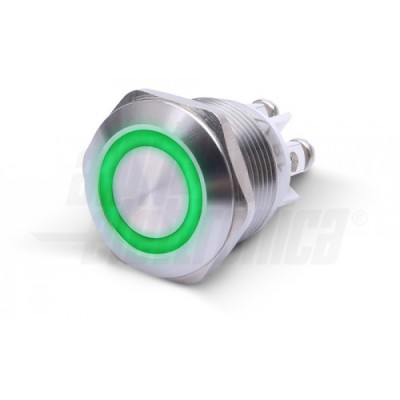PULSANTE ANTIVANDALO 12V VERDE