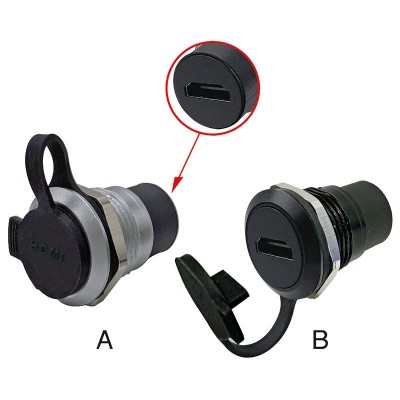 PRESA HDMI F/F da PANNELLO NERA