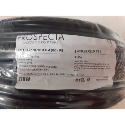 CAVO ALLARME 2X0,50+4X0,22 PVC BOBINA 500MT