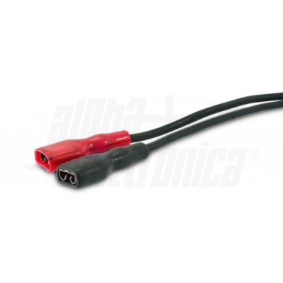 KIT 2 CAVI ROSSO NERO 2mt. C/FASTON