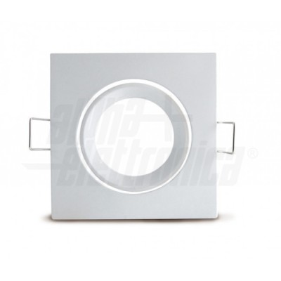 SUPPORTO QUADRATO x LAMPADE LED BIANCO GU10
