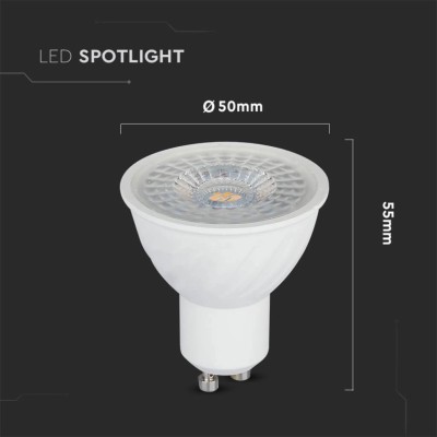 V-TAC LAMPADA LED GU10 6W 3000K