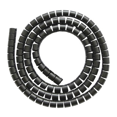 SPIRALE AVVOLGICAVI 10mm NERA 2mt.