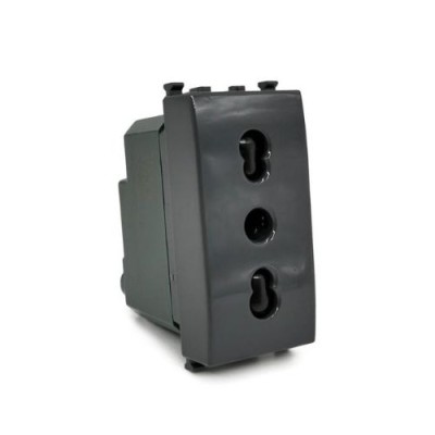 MAPAM GEM PRESA BIVALENTE 16A250V NERO