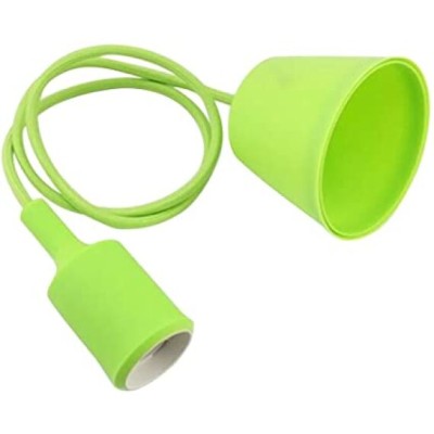 PENDENTE SILICONE 1M 2X075MM2 E27 VERDE