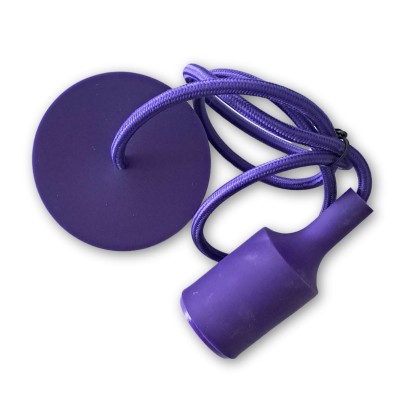 PENDENTE SILICONE 1M 2X075MM2 E27 ROSSO