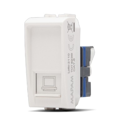 MAPAM CONNETTORE RETE RJ45 BIANCO