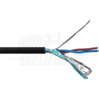 CAVO 1 POLO SCHERMATO TWISTATO 2x0.22 NERO