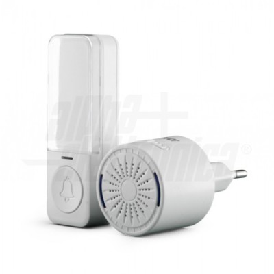 CAMPANELLO WIRELESS BIANCO c/PULSANTE