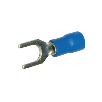 TERMINALE FORCELLA 6.4mm BLU