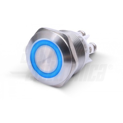 PULSANTE ANTIVANDALO 12V BLU