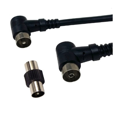 CAVO TV SPINA --+PRESA  mt.1.5 NERO c/ADATTATORE